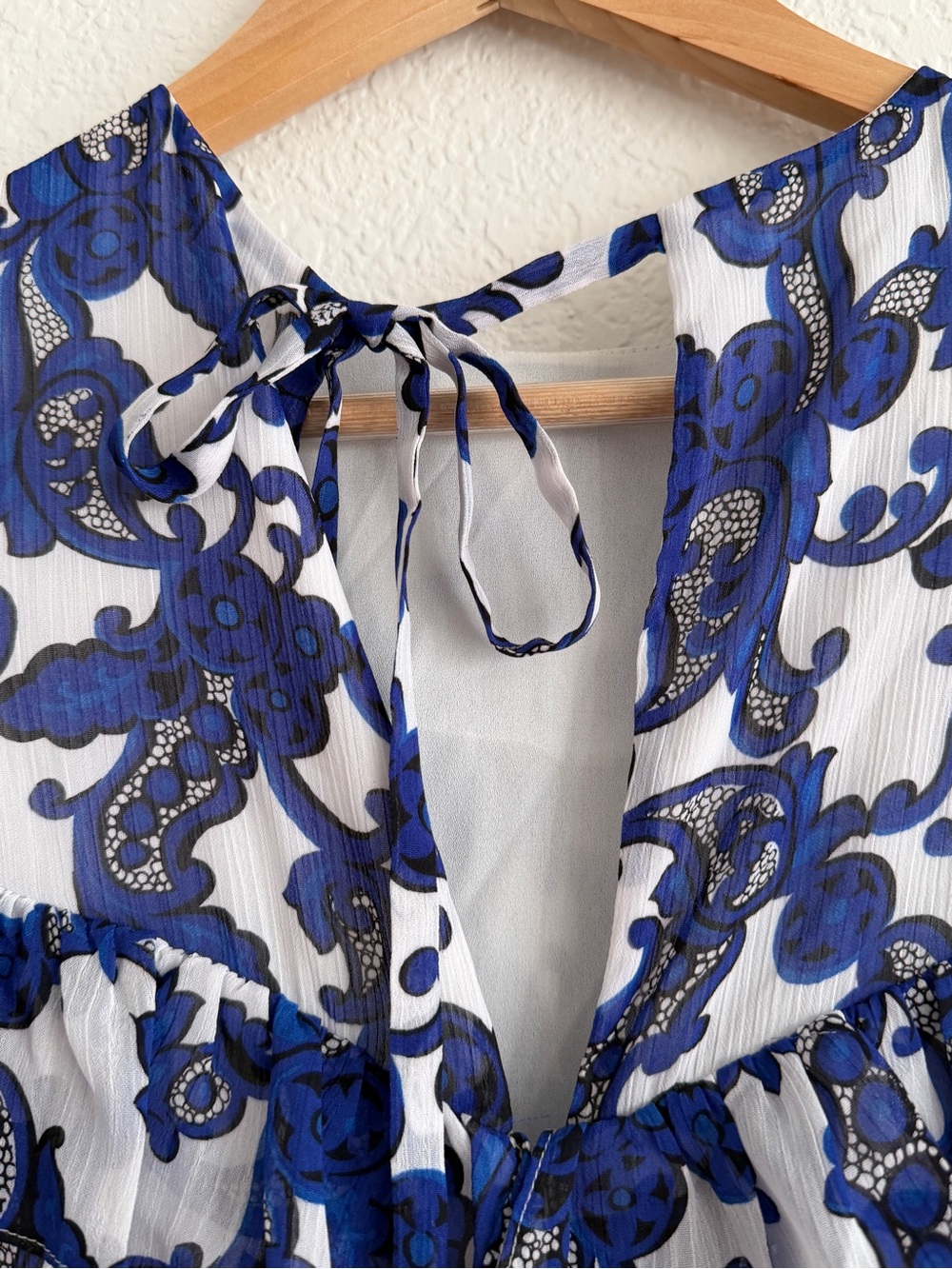 NEW Ted Baker Navy Blue Ruffle Midi Dress size 0 - Picture 7 of 13